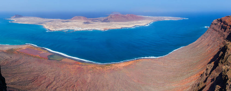 在La Graciosa島全景