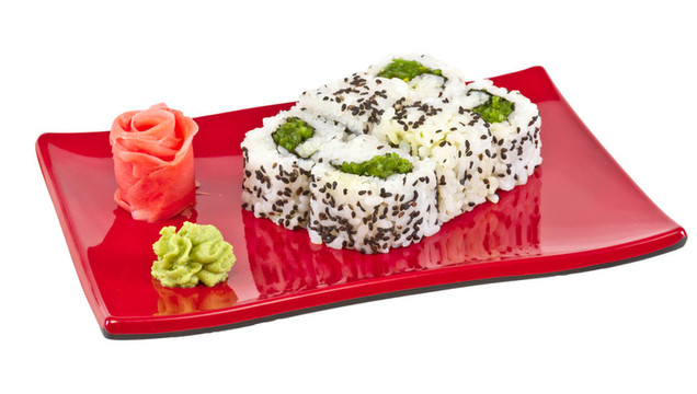 日本的素食卷的海苔