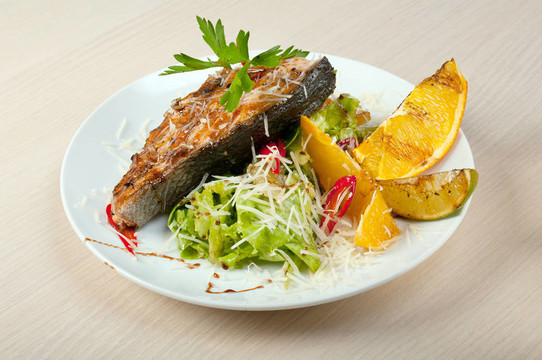 烤鮭魚排