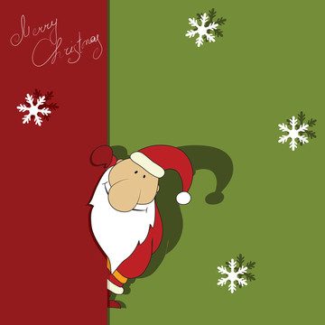 與Santa的圣誕插畫