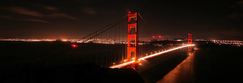 夜幕下的金門大橋