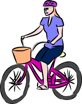 女人騎自行車(chē)
