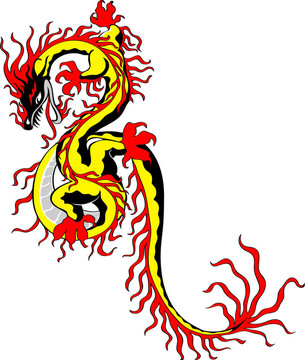傳統(tǒng)亞洲華人金龍火
