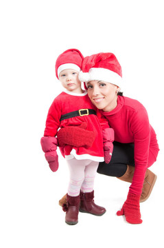 Santa母女在工作室