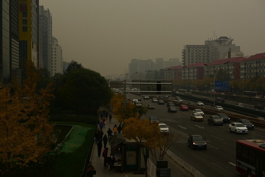北京霧霾天
