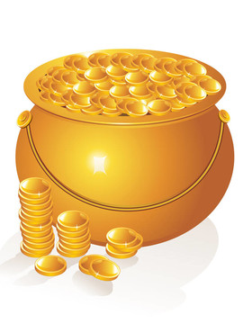中文摘要貨幣硬幣的黃金壺