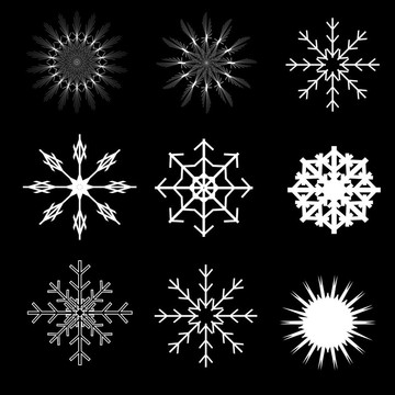 抽象雪花冬季