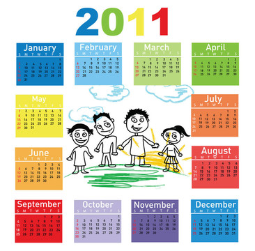2011年度彩色日歷
