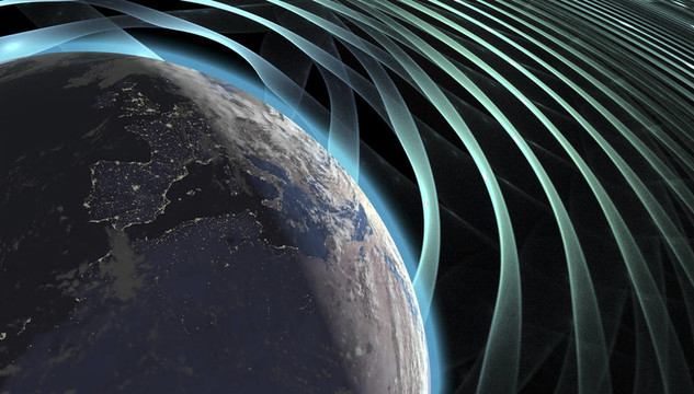 真正的地球行星在空間與豐富多彩的效果