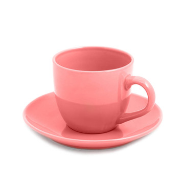 粉色的茶杯