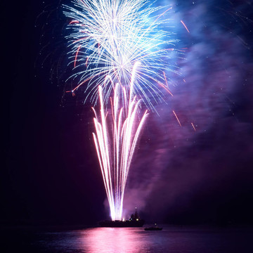 煙花爆竹；敬禮