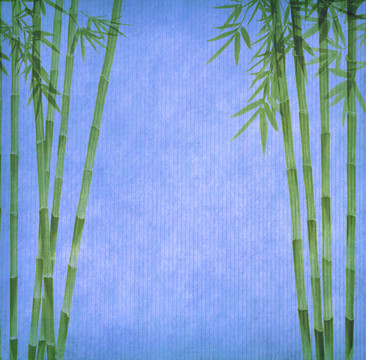 竹上的中國水墨畫
