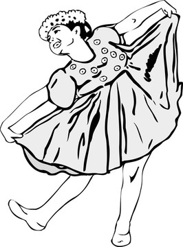 女孩跳舞的花環(huán)