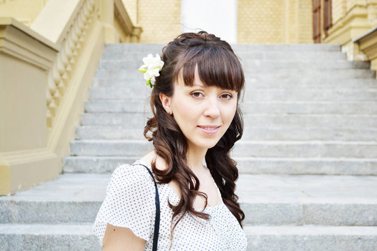 年輕漂亮女孩的肖像