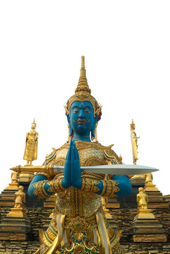 泰國寺廟圖片中的雕像角度