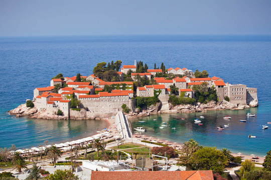 Sveti Stefan島度假村；黑山