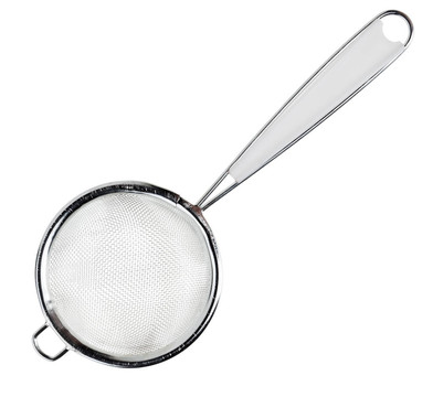 圓形金屬濾茶器白色隔離