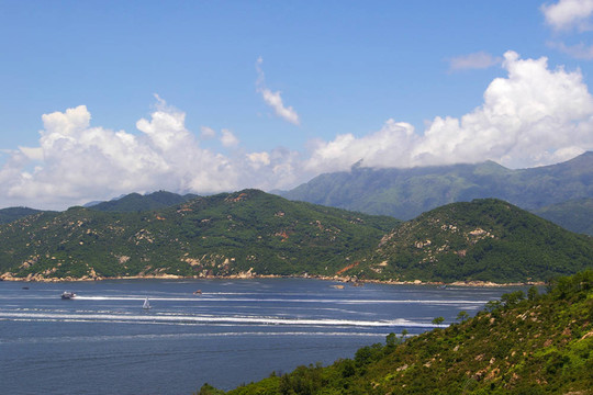 香港山地景觀和海景