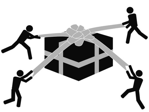 象征人們打開禮品盒