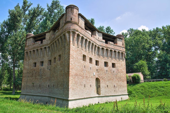 要塞，星狀。Bondeno。Emilia Romagna。意大利.