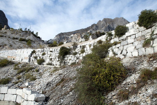 大理石采石場(chǎng)——濱海阿爾卑斯山脈；Carrara；托斯卡納；意大利