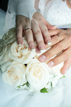 手和結(jié)婚戒指