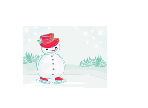 在溜冰場(chǎng)的雪人