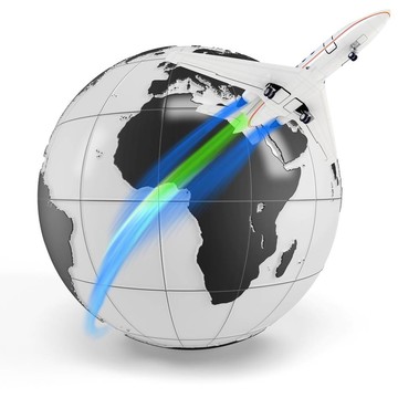 地球全球的3D飛機(jī)