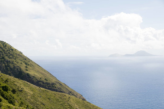 沙巴荷屬安的列斯崖觀圣尤斯特歇斯島在加勒比海島嶼距離荷蘭