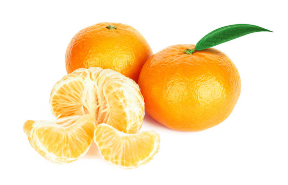 新鮮的葉子和段Tangerine夜店