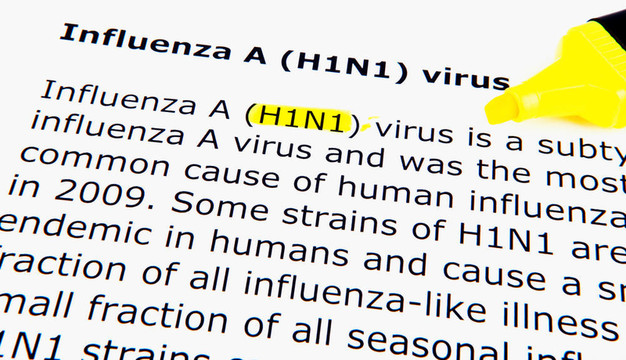 感染甲型H1N1流感病毒的圖片