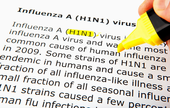 感染甲型H1N1流感病毒的圖片