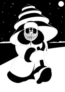 圣誕老人與圣誕樹