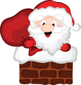 Santa在煙囪里