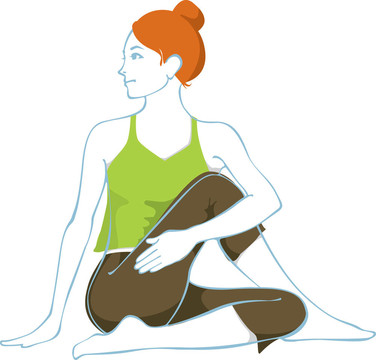 半matsyendrasana