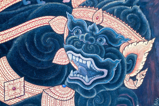 老式泰國(guó)傳統(tǒng)藝術(shù)畫