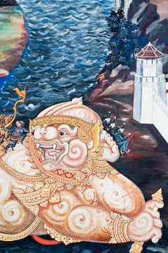 老式泰國(guó)傳統(tǒng)藝術(shù)畫