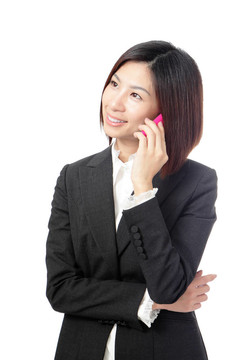 商務(wù)女性快樂(lè)講手機(jī)