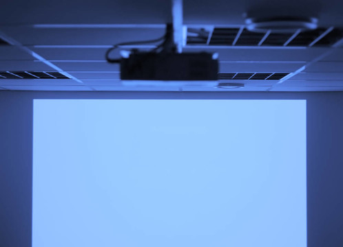 投影儀和空白屏幕