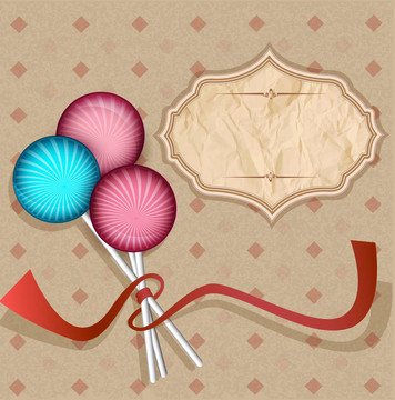 復古的背景，在堅持lollipops.candy