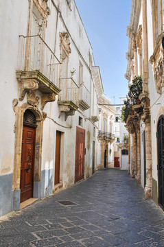 小巷。Martina Franca。普利亞。意大利.