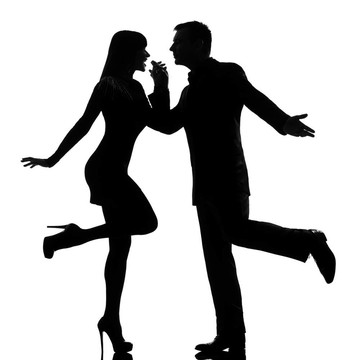 一對(duì)夫婦男女跳舞搖滾