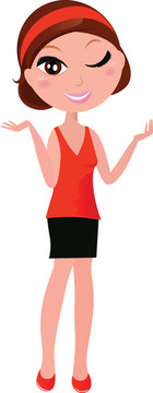 商業(yè)女性在白色上的表現(xiàn)