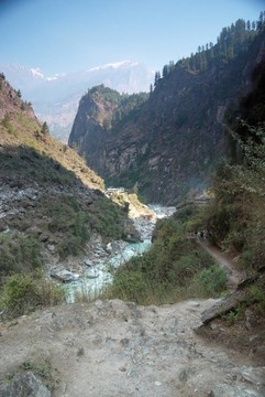marsyangdi河和安納布爾納山