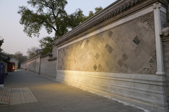 灰磚墻壁 北京恭王府