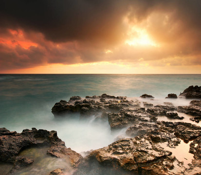 美麗的海景