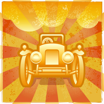 復(fù)古車海報(bào)