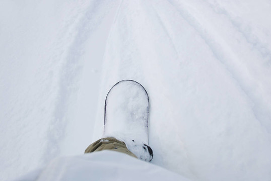 單板滑雪鼻子與左足