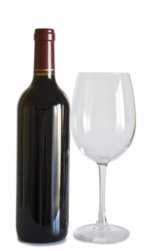 格拉斯和一瓶酒。