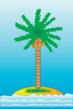 海島和棕櫚樹